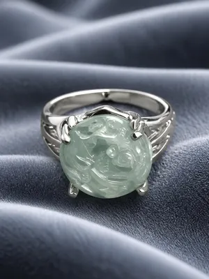 Gorgeous Stainless Steel Silver w/ Gorgeous Frosted Cream Color Gemstone Size 6 thumbnail 3