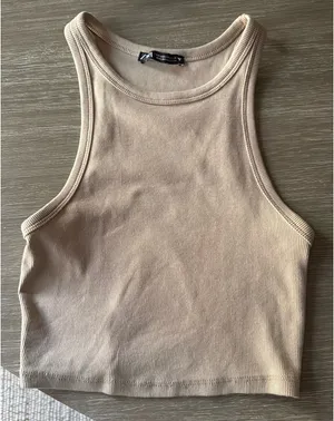 ZARA Tank Crop Ribbed thumbnail 1