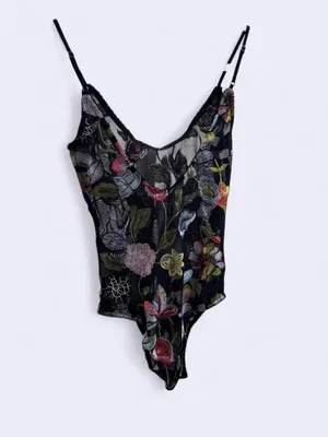 Sheer Floral Bodysuit Multiple thumbnail 3