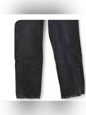 LOFT The 90s Straight Leg Jeans Washed Black Distressed High Rise Size 27 Petite thumbnail 10