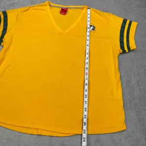 Nike Green bay Packers Jersey Womens Large Yellow Short Sleeve V Neck Pullover thumbnail 5