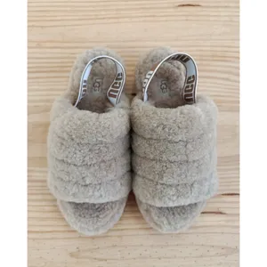 UGG Fluff Yeah Slide Slippers Taupe Sand Size EU 36 US 5 W Great Condition thumbnail 6