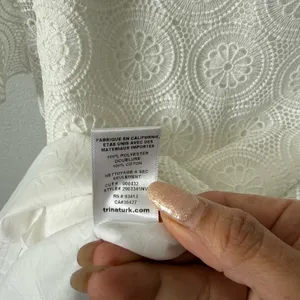 Trina Turk White Lace Shift Dress Size S Bridal Shower Garden Party Summer Chic thumbnail 7