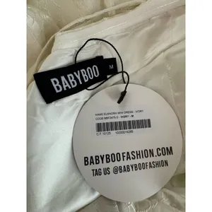 NWD BabyBoo Elenora Mini Dress Ivory Big Bow Size Medium thumbnail 7