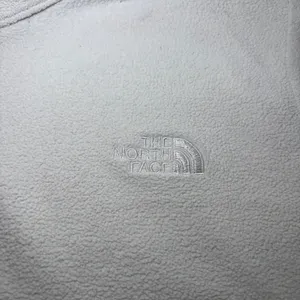 The North Face Womens 100 Glacier 1/4 Zip Fleece Pullover Cream White Large thumbnail 8