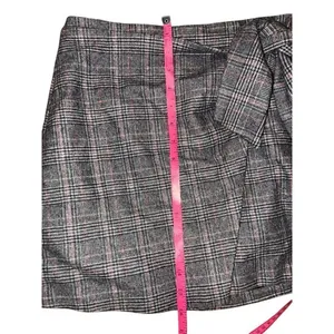 Aritzia Wilfred Dorine Front Wrap Wool Cashmere Mini Skirt plaid sz 6 #780 thumbnail 4