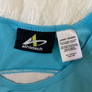 Athletech Blue and White Sleeveless Athletic Top Size L thumbnail 3