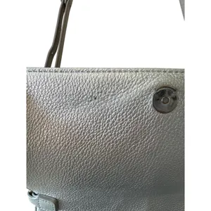 Tory Burch McGraw‎ WOC Crossbody Gray Heron Pebbled Leather Wallet thumbnail 10