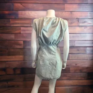 Zara NEW Denim Mini Y2K Dress Distressed Normcore Grunge Clean Girl Casual M thumbnail 6