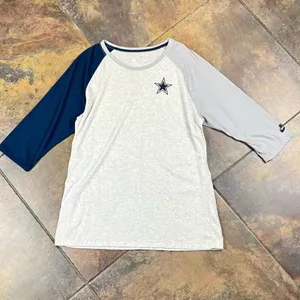 Dallas Cowboys NFL Team Apparel Nike Baseball 3/4 Sleeve Top XL thumbnail 3