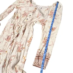Knox Rose Floral Handkerchief Hem Peasant Midi Dress Cottagecore Button Boho XL thumbnail 11