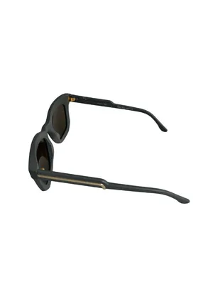 Stella McCartney Gray Square Frame Mirrored Lens Sunglasses Gold Trim Women's thumbnail 2