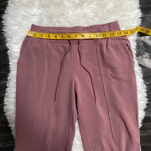 A New Day Mauve Pink Front Seam Jogger Pants Lounge Comfy Basic Activewear thumbnail 5