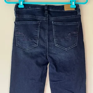 American Eagle Dark Wash Indigo Super High Rise Jegging Super Stretch Size 2 Reg thumbnail 8
