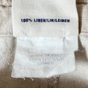 VTG GAP 100% Linen Pants Women's Wide Leg Drawstring Trousers Beige Tan Size 10‎ thumbnail 9