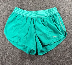 Saucony Women's Athletic Running Shorts Turquoise Size Small “Faster Than You” thumbnail 1