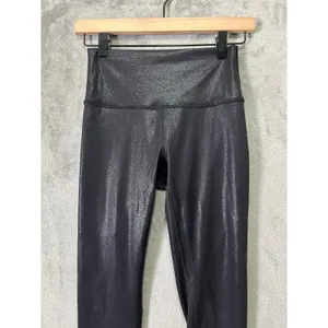 Lululemon Wunder Under Crop High-Rise Luminosity Foil Print‎ Black Black Size 4 thumbnail 6