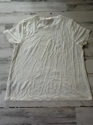 J. Crew White Short-Sleeve Namoda Linen Tee Size Large thumbnail 4