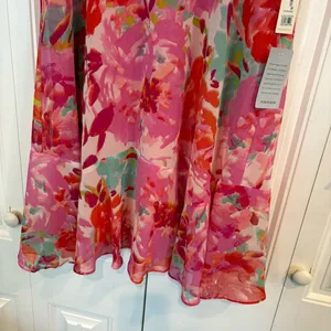 Eliza J. Pink Floral‎ Dress Size 12 thumbnail 4