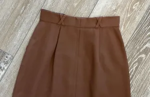 Vintage Condor California Woman’s Skirt Sz 5 6 Midi Length In Brown thumbnail 5