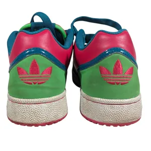 Adidas Forum Low Sneakers Women Size 7 Teal Pink Green‎ White Athletic Shoes thumbnail 6