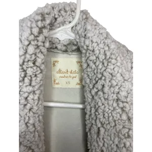 Altar'd State Women's‎ Ivory Open Front Sherpa Vest, Size XS thumbnail 2