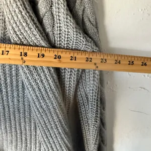 EST 1940 Gray Cable Knit Long‎ Sleeve Preppy Cardigan Sweater L Layering Boho thumbnail 7