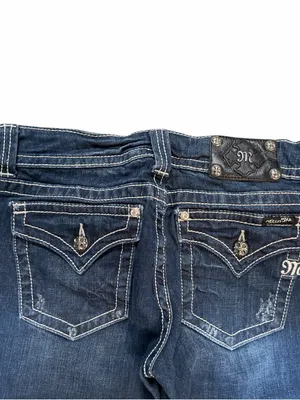 Miss Me Rhinestone Flap Pocket Jeans sz 31 thumbnail 6