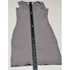 Princess Polly Mini Dress Women S/M Grey Excellent Ribbed Knit Sweetheart Corset thumbnail 5