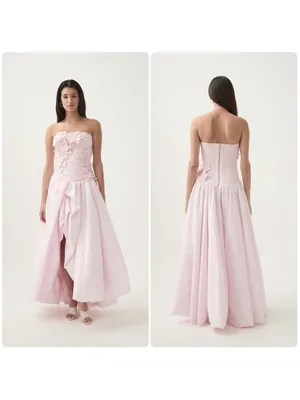 Aje Splendour Flower Applique Gown Pastel Pink Bubble Hem AU 14 US 10 Wedding thumbnail 3