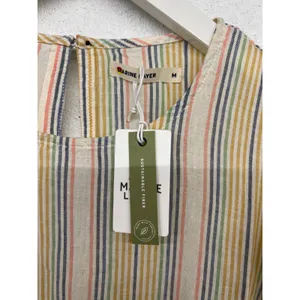 Marine Layer Sz M Laney Multicolor Striped Belted Beachy Ruffle Mini Dress thumbnail 5