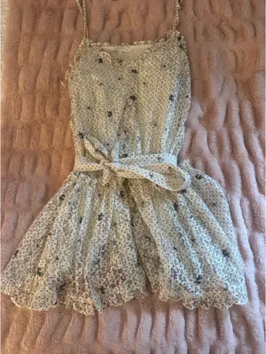 These three polka dot floral lace dress thumbnail 3