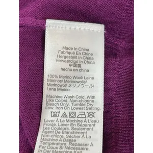 J.Crew 100% Merino Wool Sweater Women S Magneta Purple V-Neck Lightweight thumbnail 7