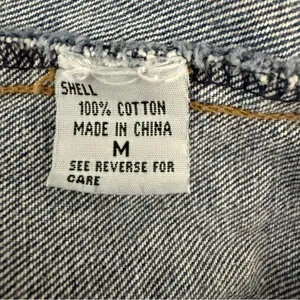 Vintage 90s Riviera Blue Denim jean Jacket with embroidery thumbnail 9