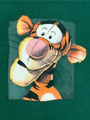 Vintage Disney World Winnie the Pooh Tigger Deep Green Crewneck Sweatshirt Sz XL thumbnail 5