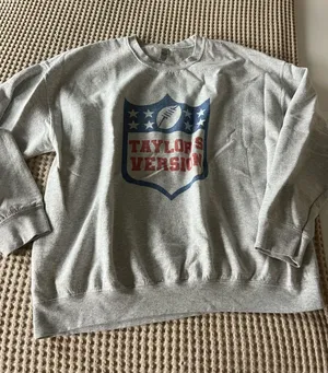 Etsy GAP Gray Crewneck Sweatshirt with Blue Shield and Red Lettering thumbnail 1