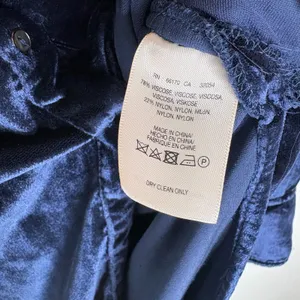 NWOT Anthropologie Maeve Navy Blue Velvet Tunic Blouse US 4 Button Front Top thumbnail 8