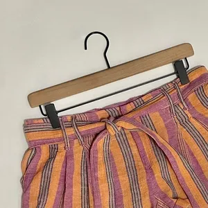 FREE PEOPLE Barbados Bloom Belted‎ Cuffed Shorts Tropical Stripes Vacation 6 thumbnail 3