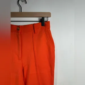 Urban Outfitters Orange Flare Pants‎ High Rise Retro Wide Leg Women’s M thumbnail 6