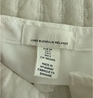 H&M White Linen Trousers thumbnail 3