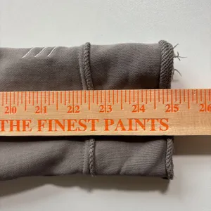 LQD MDM Pocket Crewneck Sweatshirt Gray‎ Womens Medium Raw Hem Detail thumbnail 5