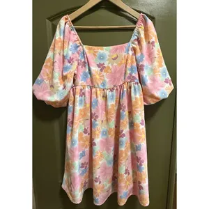 Y2K Mini Dress Women's Size M Multicolor Flower Pattern Size M thumbnail 2