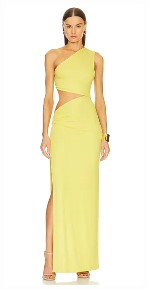 Michael Costello x REVOLVE Decker Maxi Dress in Lime Small thumbnail 1
