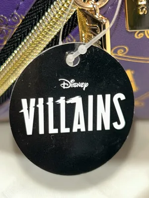 Disney Purple Cosmetic Bag with Gold Villain Portraits thumbnail 6