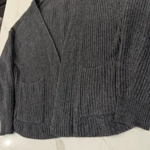 Madewell Redford Merino Wool Blend Chunky Cardigan Sweater Womens Large Charcoal thumbnail 5
