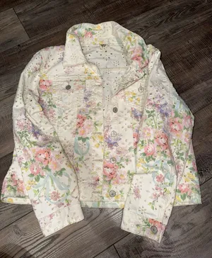 Ivy Jane floral denim jacket White Size M thumbnail 1