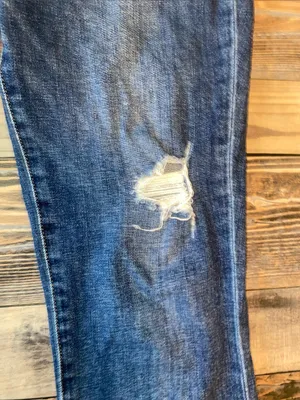 Sam Edelman The Kitten Mid Rise Dark Blue Distressed Skinny Jeans thumbnail 4