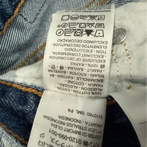 NWT Levis Ribcage Straight Ankle Jean Distressed Blue‎ 30 × 27 Minimal Grunge thumbnail 10