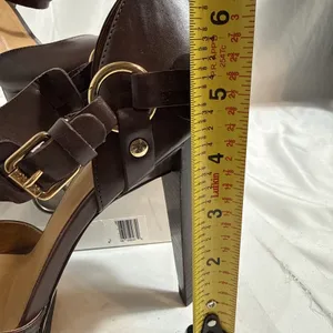 Michael Kors Rare Shoes Womens 8 Mocha Brown Fashion 4” Heels Dress In Box thumbnail 7