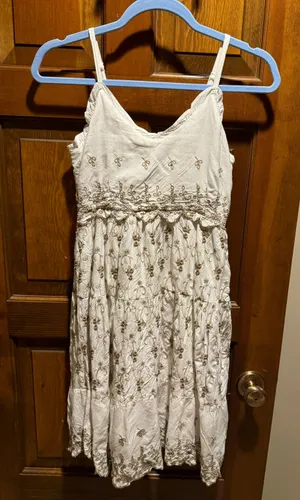 Jessica Simpson white floral dress thumbnail 1